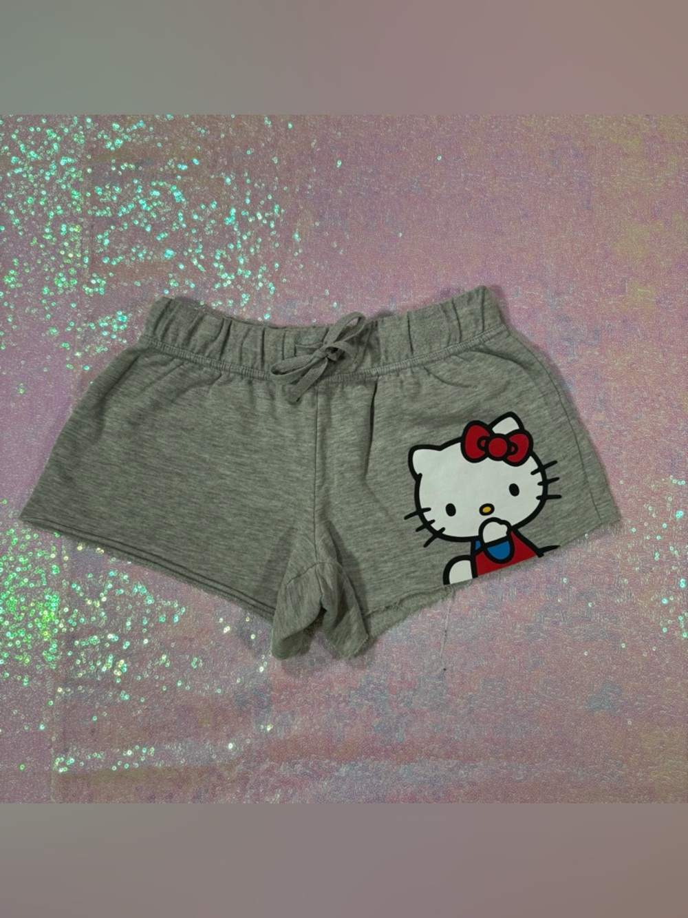Hello Kitty Tiny Gray Lounge Sweat Shorts (S) ★彡